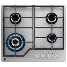 Electrolux Варочная поверхность газ на стекле, 60см, чугун, серебристый (KGG64362S)