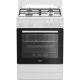 Beko Cooker gas, 64L, 60x60cm, timer, white (FBG62121WD)