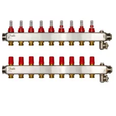 Danfoss Колектор SSM-F 9+9 з ротаметрами, нержавіюча сталь (088U0759)