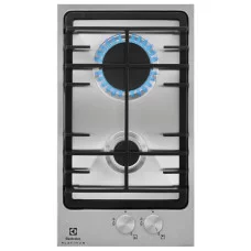 Electrolux Варочная поверхность газовая, 30см, чугун, домино, нерж (EGG3322NVX)